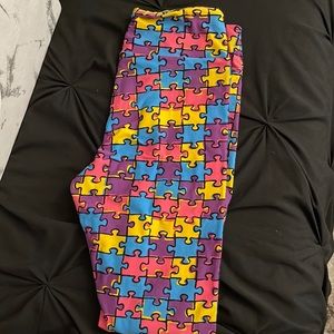 Lularoe puzzle pieces leggings size OS